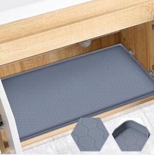 Hexagonal Pattern Gray Drawer Liner